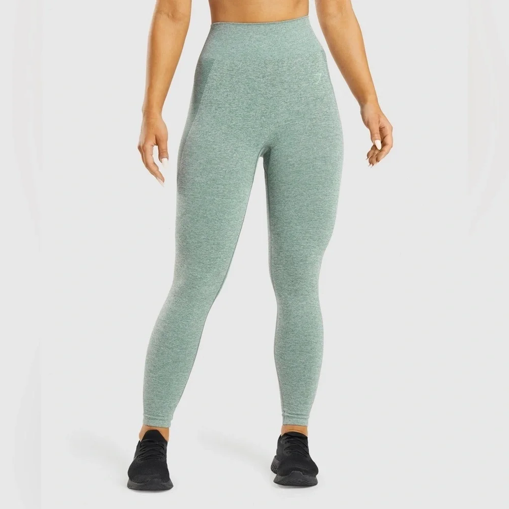 Gymshark • Flex Women's High-Waisted Green Leggings Studio Green Marl